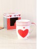 Heart Print Mug Set (set of 4) 350ml (12oz)